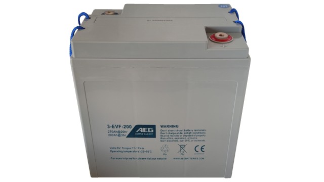 ΜΠΑΤΑΡΙΑ AEG Motive 3-EVF-200 ΒΑΘΕΙΑΣ ΕΚΦΟΡΤΙΣΗΣ VRLA GEL 6V270AH c20