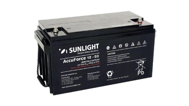 ΜΠΑΤΑΡΙΑ ACCUFORCE 12V80AH SUNLIGHT VRLA AGM ΜΠΑΤΑΡΙΑ ACCUFORCE 12V80AH SUNLIGHT VRLA AGM