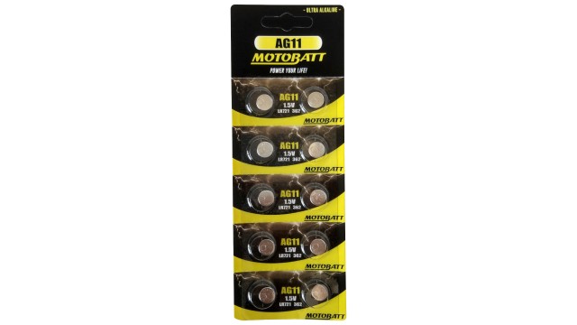 ΜΠΑΤΑΡΙΑ ΑΛΚΑΛΙΚΗ AG11 MOTOBATT (10 τεμάχια)