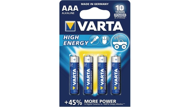 ΜΠΑΤΑΡΙΑ ΑΛΚΑΛΙΚΗ AAA 4903 VARTA HIGH ENERGY (4 τεμάχια)