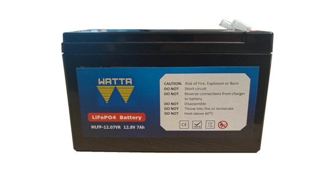 WATTA ΛΙΘΙΟΥ LiFePO4 WLFP-12.07VR 12.8V 7AH WATTA ΛΙΘΙΟΥ LiFePO4 WLFP-12.07VR 12.8V 7AH