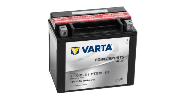 ΜΠΑΤΑΡΙΑ YTX12-BS VARTA POWERSPORTS AGM 12V10AH ΜΠΑΤΑΡΙΑ YTX12-BS VARTA POWERSPORTS AGM 12V10AH