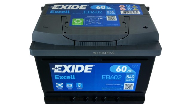 ΜΠΑΤΑΡΙΑ EB602 EXIDE EXCELL 60AH ΜΠΑΤΑΡΙΑ EB602 EXIDE EXCELL 60AH