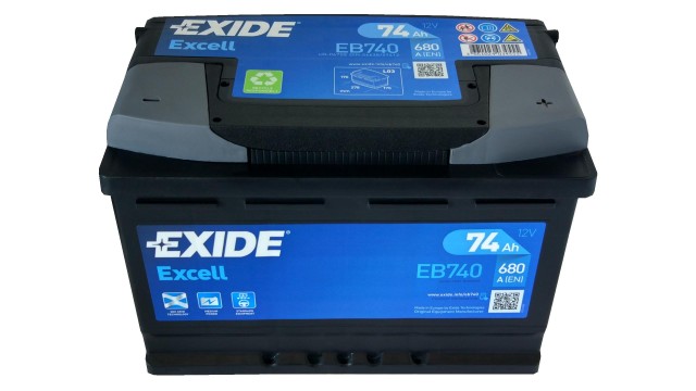 ΜΠΑΤΑΡΙΑ EB740 EXIDE EXCELL 74AH ΜΠΑΤΑΡΙΑ EB740 EXIDE EXCELL 74AH